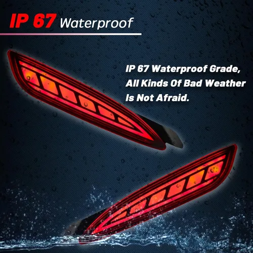 Miniatura 5 de Conjunto de Luz Antiniebla LED de Lente Roja para Parachoques Trasero Compatible con Mazda 6 2018-2021 cx5 cx-5 2022 Funciona como Lámpara