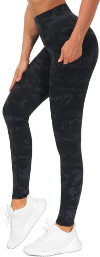Miniatura 8 de The Gym People Pantalones deportivos gruesos de tiro alto, con bolsillos y control de abdomen, leggings para entrenar, correr, hacer yoga, para mujer