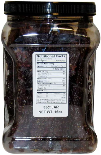 Miniatura 2 de Tarro de 1/2 galón Reser's Peppered Beef Jerky 1 libra de cecina