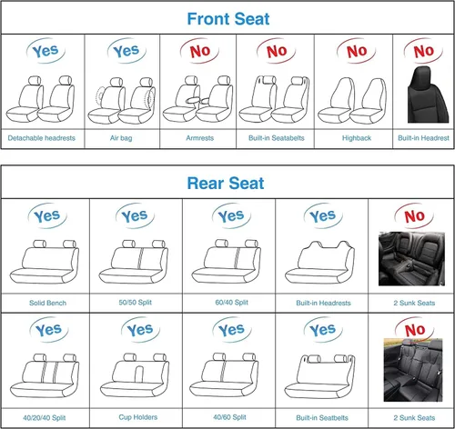 Miniatura 6 de AOOG Fundas de cuero para asiento de automóvil, ajuste universal para la mayoría de los sedanes, SUV, camiones (asiento delantero, beige)