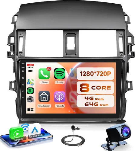Miniatura 9 de Radio de coche Carplay 2G+64G para Toyota Corolla 2009 2010 2011 2012 2013, Rimoody estéreo de coche Android Android auto GPS WiFi pantalla táctil