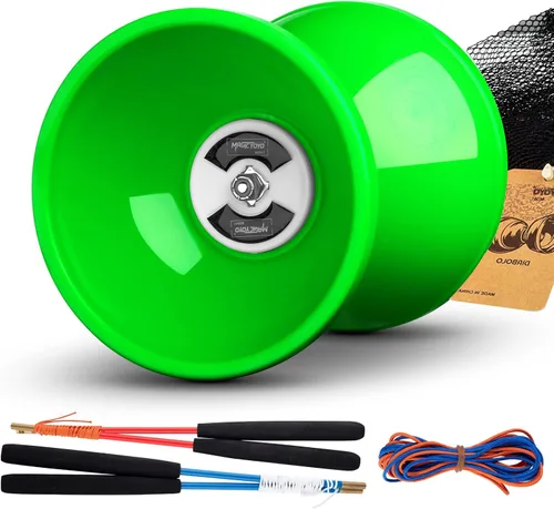 Miniatura 13 de MAGICYOYO Pro Triple Bearing Diabolo Tamaño mediano 5" Azul. Juguete Yoyo chino Diabolo de alto rendimiento con 2 pares de palos de carbono + 2