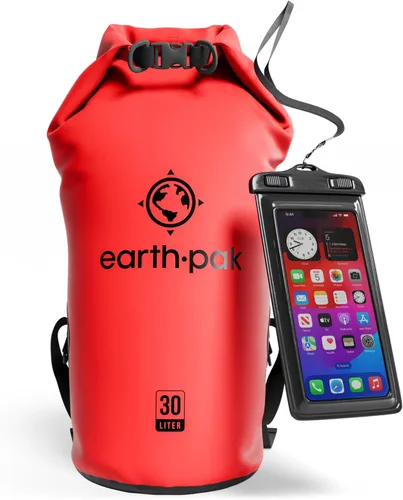 Miniatura 60 de Earth Pak Bolsa Seca Impermeable - Mochila Impermeable de Cierre Enrollable Superior Mantiene el Equipo Seco para Kayak con Funda Impermeable
