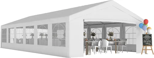 Miniatura 10 de Outsunny Tienda de campaña resistente de 23 x 39 pies para fiestas, carpa para exteriores, carpa de boda, refugio para eventos, cochera, barbacoa