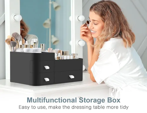 Miniatura 2 de Organizador de perfume de colonia con cajones, almacenamiento de perfumes grandes para encimera, soporte de perfume para colonia, desodorante