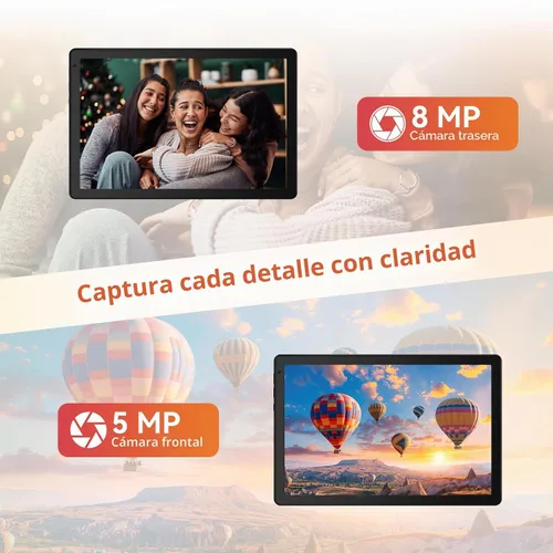Miniatura 7 de URAO Tableta, tableta Android de 10.1 pulgadas con procesador Octa-core 30GB RAM 128GB ROM HD IPS pantalla táctil 8H batería, Wi-Fi 6, BT 5.4