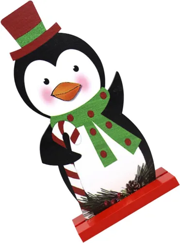 Garneck 1 pieza de adornos de pingüino de Navidad para el hogar, decoración vintage para el hogar, decoración de habitación, decoración de mesa de