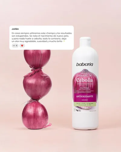 Miniatura 5 de Babaria Champú de cebolla (efecto antioxidante/estimulante) 20 oz