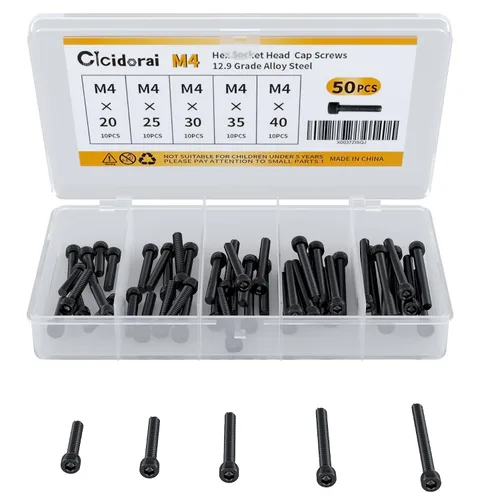 Miniatura 8 de Tornillos de cabeza de botón M3 x 0.315 in, 0.394 in, 0.472 in, 0.630 in, 0.787 in, cabeza de botón, acero de aleación de grado 10.9, unidad