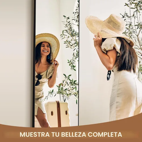 Miniatura 2 de Delma - Espejo de pared de longitud completa, espejo de pie de cuerpo completo, espejo grande de piso para pared, puerta, dormitorio, baño, sala