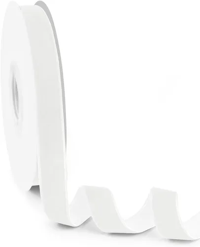 Miniatura 30 de Cinta de terciopelo de 5/8 pulgadas de ancho, 25 yardas, cinta de terciopelo negro en carrete para manualidades, envoltura de regalos, bricolaje
