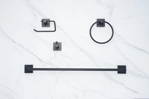 Miniatura 4 de SENTO VINTO - Juego de accesorios de baño, juego de accesorios de baño de metal resistente para montaje en pared, incluye gancho para bata, soporte