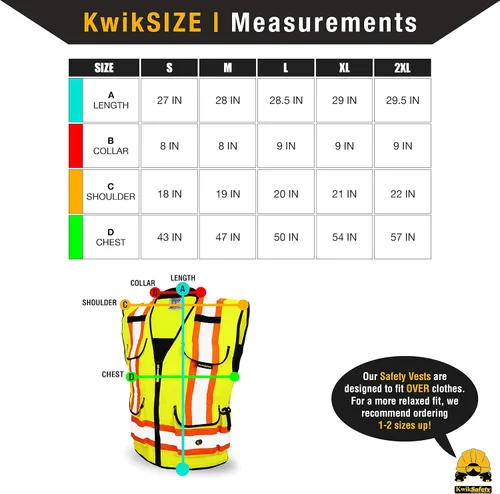 Miniatura 6 de KwikSafety GODFATHER - Chaleco de seguridad clase 2 [amarillo, grande] + paquete de casco duro de ala completa TORTOISE