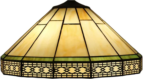 Pantalla de repuesto de 16 pulgadas estilo Tiffany con pantalla amarilla Mission solo con tapa para lámpara de mesa, luz colgante, lámpara de pie,