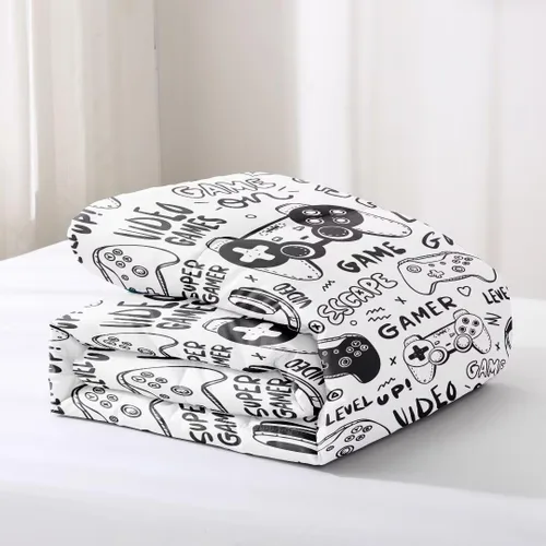 Miniatura 6 de Edredón Gaming para Niños Adolescentes, Juegos de Ropa de Cama Twin de Juegos, Juego de Edredón para Niños Gamers, Juego de Cama de Videojuegos