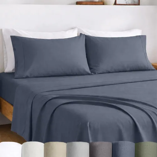 Miniatura 17 de California Design Den Juego de sábanas para cama King - Sábanas de percal de 100% algodón egipcio certificado, tamaño King con bolsillos profundos