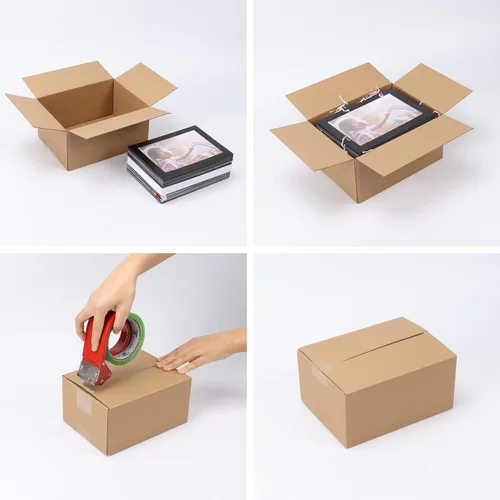 Miniatura 5 de CRUGLA Paquete de 40 cajas de envío de 8 x 6 x 4, cajas de cartón para pequeñas empresas, caja de correo corrugada a granel para embalaje
