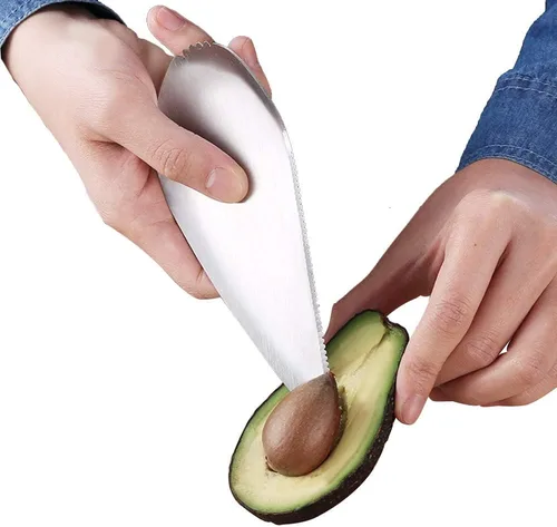 Miniatura 3 de Cortador de aguacate, cortador de aguacate multifunción 3 en 1, rebanada de acero inoxidable de alta calidad, aguacates para hoyos y cucharas