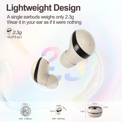 Miniatura 4 de Sleep Earbuds Wireless Bluetooth, Invisible Mini Hidden Headphones for Side Sleepers, Small Earbuds for Sleep Work Exercise (Nude)