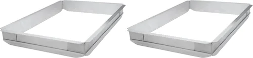 Winco Extensor de bandeja de aluminio, cuarto, plata (paquete de 2)