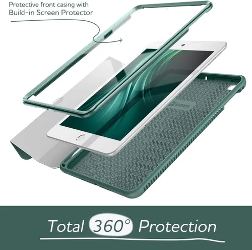 Miniatura 3 de SURITCH Funda para iPad mini 4/iPad mini 5, [Protector de pantalla integrado] [Soporte para lápiz] Funda protectora de cuerpo completo con función