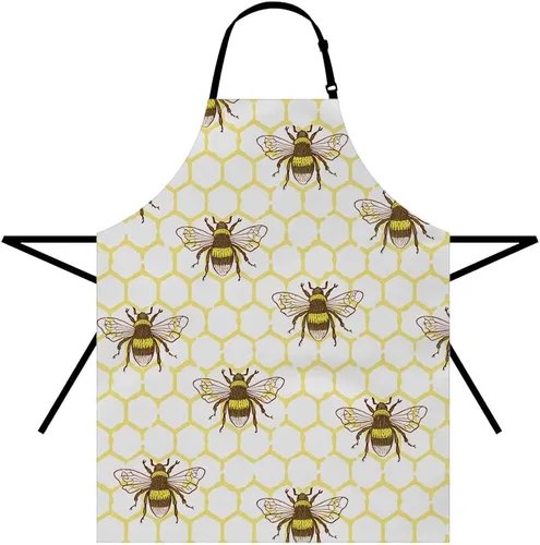 Miniatura 10 de Moslion Apron 31x27 Inch Kitchen Chef Waitress Cook Aprons Bib with Adjustable Neck for Women Men