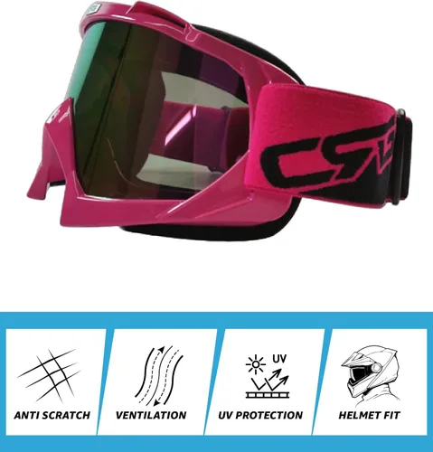 Miniatura 2 de CRG Sports - Gafas de protección para motocicleta, ATV, Dirt Bike, todo terreno, carreras de motocross para hombres, mujeres, adultos
