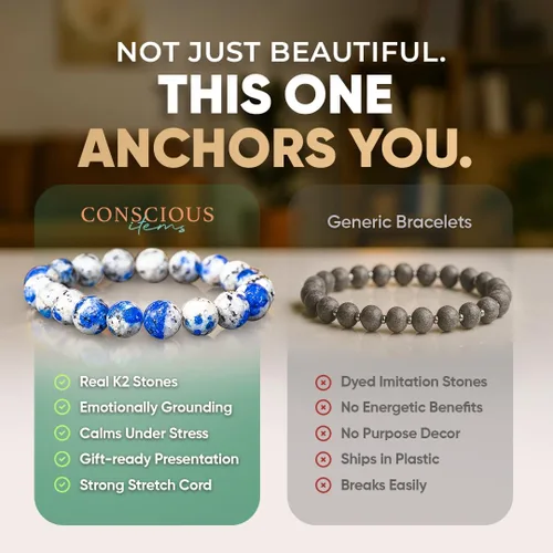 Miniatura 13 de Conscious Items Pulseras espirituales para mujeres y hombres, pulsera de cristal curativo con piedras naturales para meditación, alineación