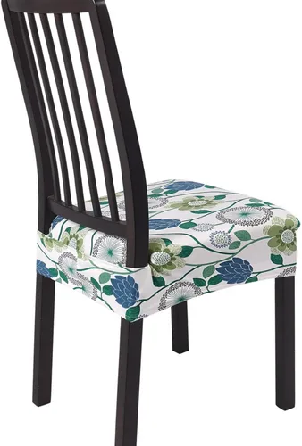 Miniatura 77 de SearchI Juego de 6 Fundas de Asiento para Sillas de Comedor Elásticas, Fundas de Asiento Suave Extraíbles y Lavables para Sillas de Comedor, Flor
