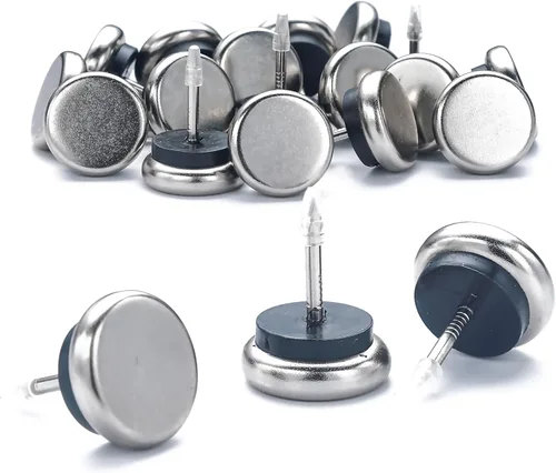 Miniatura 7 de Dia Nail On Furniture Glides para sillas, mesas, uñas acolchadas con base de níquel para muebles, lo que permite que las sillas se deslicen sin