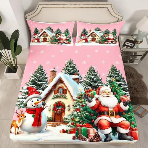 Miniatura 19 de Erosebridal Divertida sábana bajera ajustable de Halloween para niños, lindo juego de ropa de cama de calabaza fantasma, decoración de Halloween