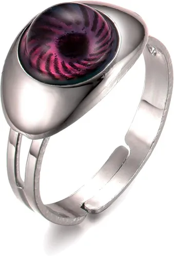 Miniatura 4 de Anillos de estado de ánimo mixtos clásicos que cambian de temperatura color para amantes del estado de ánimo tamaño ajustable 10 piezas12 piezas30
