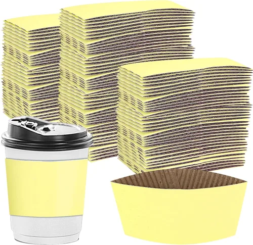 Miniatura 11 de zsccxq Fundas desechables para taza de café, papel kraft corrugado, fundas protectoras aisladas para tazas de café, expreso para bebidas calientes