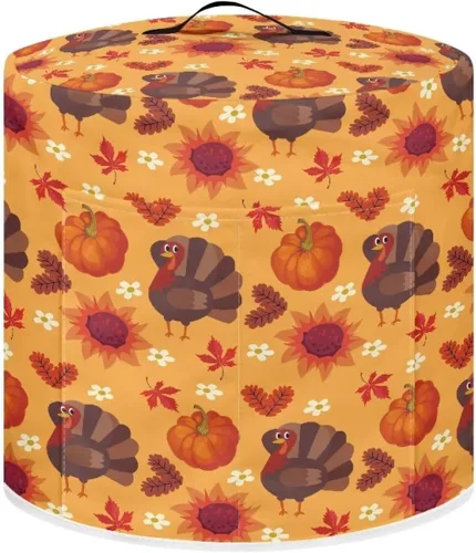 Miniatura 6 de Gomyblomy Funda para freidora de aire para árbol de Navidad, protector lavable para olla de arroz con asa y bolsillo, elegante y duradera, cubierta