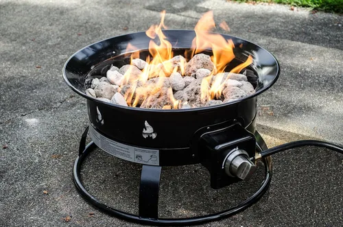 Miniatura 2 de Hoguera Heininger de 58.000 BTU portátil de propano, para exteriores, con tapa y asa para transportar., Pozo de fuego, L, Blanco