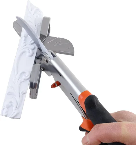 Miniatura 8 de Cortador de inglete multiángulo grande y afilado con 0 a 135 grados, tijeras de corte angular ajustables para cubierta de cordón de PVC, moldeado