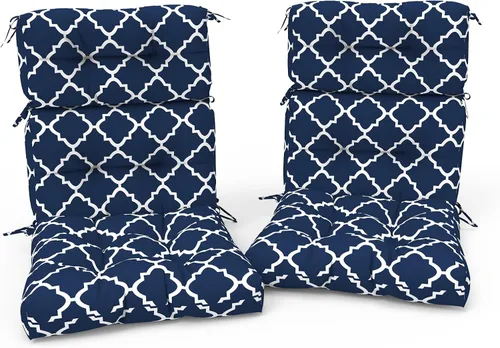 Cojines Adirondack para sillas de patio con respaldo alto para exteriores, cojines Adirondack para jardín, porche, uso en sillas de oficina en casa,