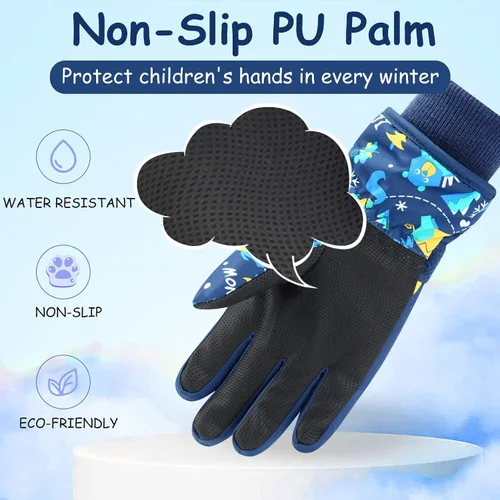 Miniatura 2 de Guantes de nieve para hombre y mujer, impermeables, para invierno, cálidos, para esquí, snowboard, guantes para mujer