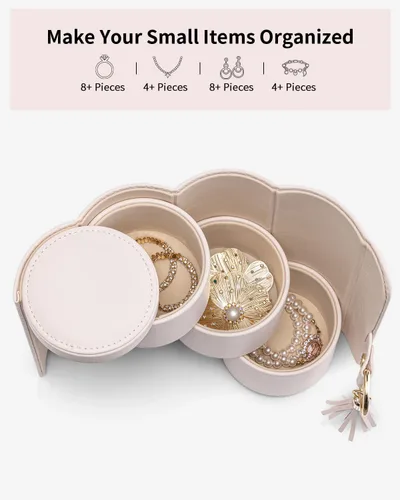 Miniatura 28 de Vlando Viaggio - Joyero pequeño, caja de almacenamiento para accesorios de viaje