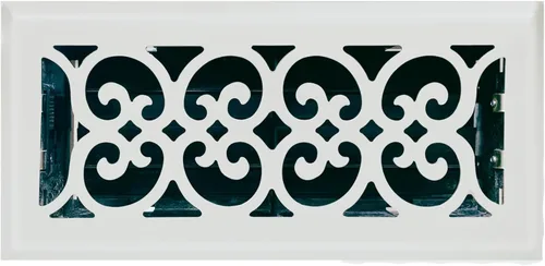 Miniatura 20 de Registro victoriano de piso de 4 x 10 pulgadas en acabado gris granito - Cubiertas de ventilación para piso del hogar - Cubiertas decorativas