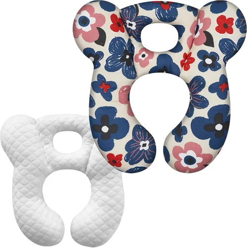 Miniatura 12 de Almohada de viaje para bebé, almohada infantil mejorada en forma de U para asiento de automóvil y cochecito, cojín de descanso suave y cómodo