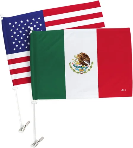 Miniatura 7 de Bandera de México para Carros Bandera mexicana para el día de la independencia del coche, 2 unidades, Banderas Mexicanas Banderas Decoración Clip