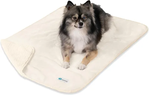 Miniatura 29 de PETAMI Manta impermeable de forro polar Sherpa para gatos y perros, color beige, talla S