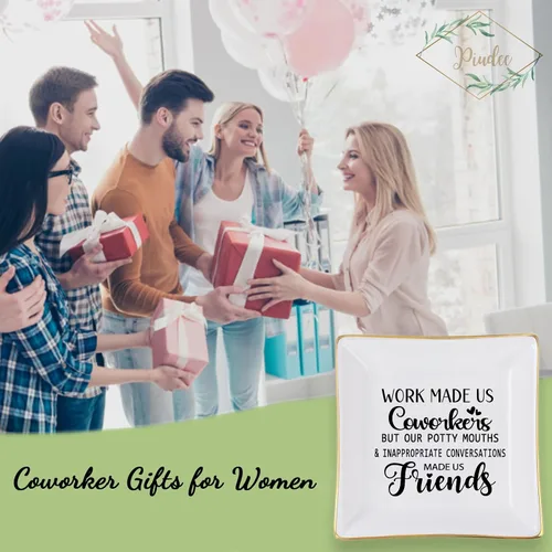 Miniatura 6 de Piudee Regalos para compañeros de trabajo para mujeres, plato de joyería de trabajo y amigos, regalo de agradecimiento para compañeros de trabajo