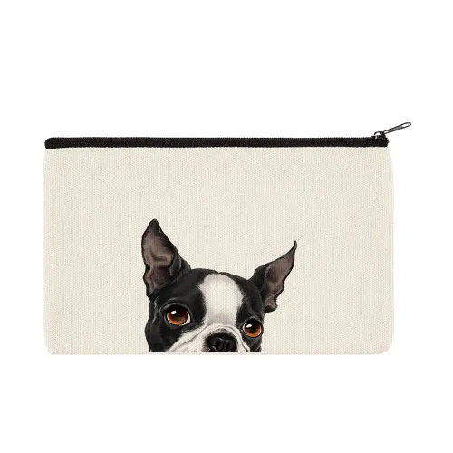 Miniatura 23 de WIRESTER Bolsa de maquillaje de lona con cremallera, bolsa de cosméticos, estuche organizador para mujeres y niñas, bolsa de cosméticos de viaje