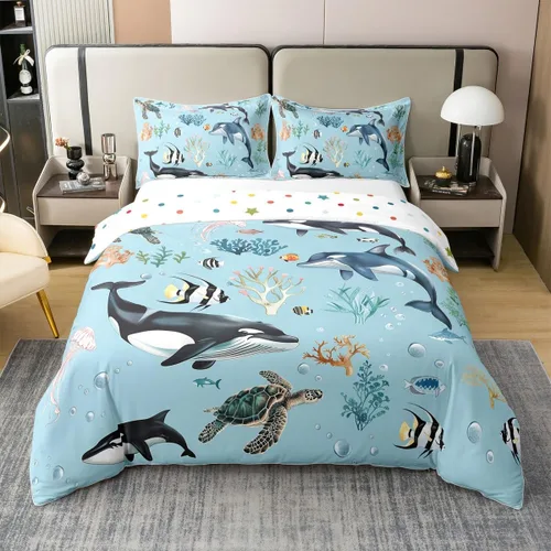 Miniatura 20 de jejeloiu Cute Mushroom Decor Duvet Cover 100% Cotton for Kids Boys Girls Twin Size Botanical Plants Bedding Set Cartoon Mushrooms Comforter Cover