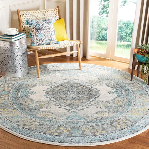 Miniatura 24 de SAFAVIEH Evoke Collection EVK250A - Alfombra de pasillo, 2 pies 2 pulgadas x 7 pies, color crema y fucsia, diseño oriental Shabby chic, no desprende