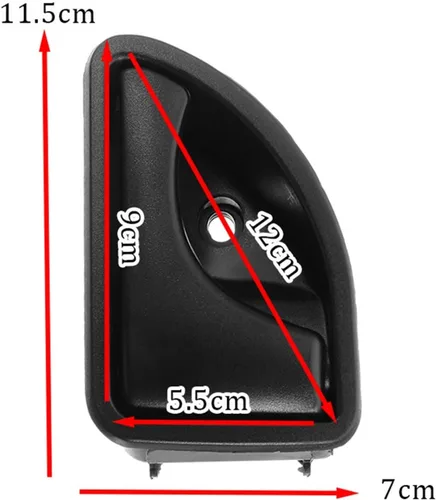 Miniatura 6 de Car Door Internal Handle Set - Left and Right Compatible with 1998-2005 Models(Black Left)