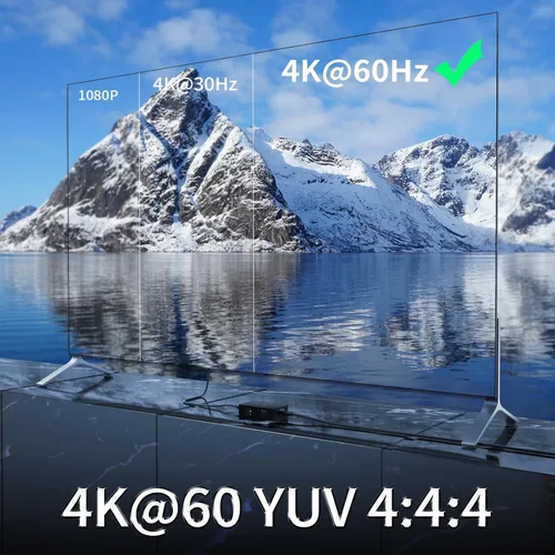 Miniatura 5 de Divisor extensor HDMI 1x4 HD 4K @60Hz a través de cable Ethernet CAT5/CAT6/CAT7, hasta 196 pies de bucle equipado con IR POC y EDID 1x4 4K60Hz 196ft