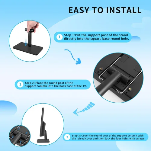 Miniatura 6 de Feihe Pequeño Smart TV de 17 pulgadas, sistema operativo Android integrado, pantalla plana HD compacta Smart Televisión para cocina, hogar, caravana